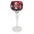 Victorian Late 20th Century Ajka Marsala Ruby Overlay Hand-Cut Crystal Hock Wine Goblet, Hungary 8" For Sale - Image 3 of 13