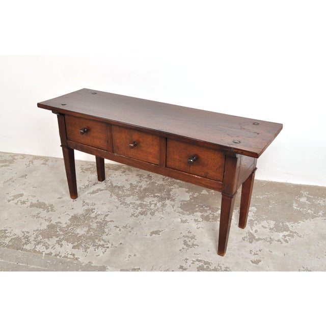 Antique Spanish Side Table in Chestnut Wood, 1850s For Sale - Image 9 of 14