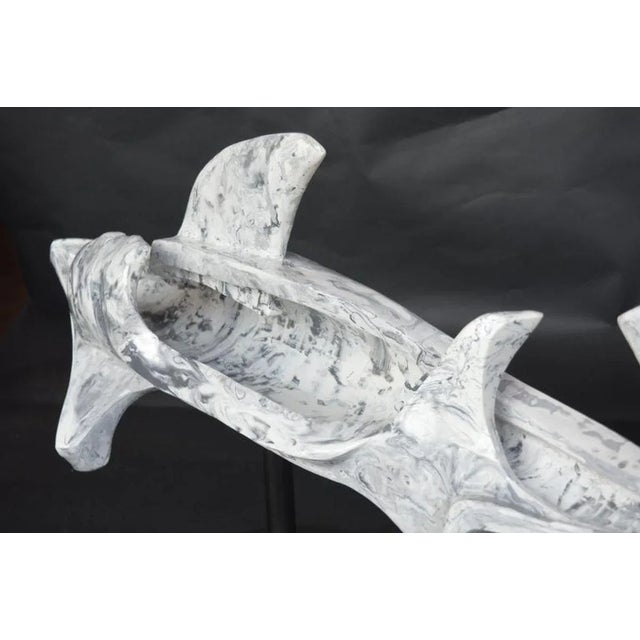 "Neptune" Contemporary Modern Resin Sculpture of a Shark by Mauricio Sorice For Sale - Image 4 of 9