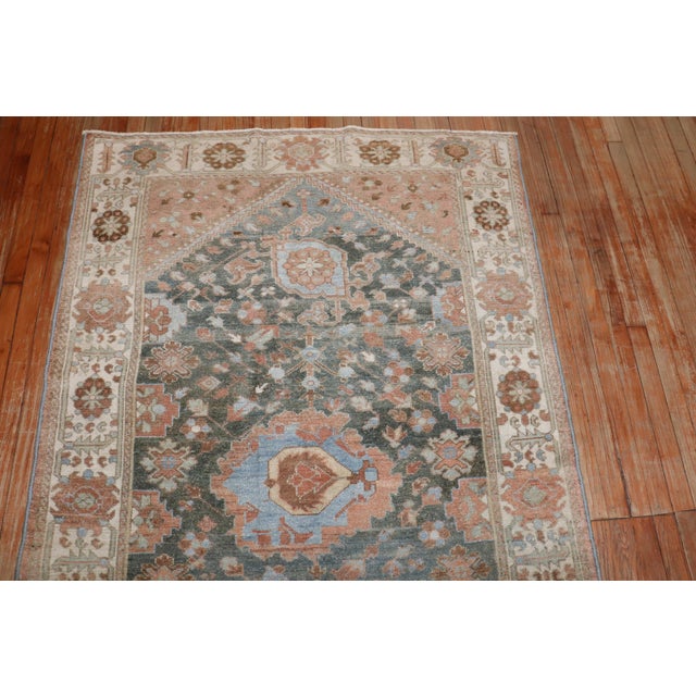 Persian Zabihi Collection Persian Malayer Accent Rug For Sale - Image 3 of 10
