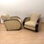 Art Deco Club Chairs in Cream Leather and Lacquered Wood, 1930 For Sale - Image 3 of 18
