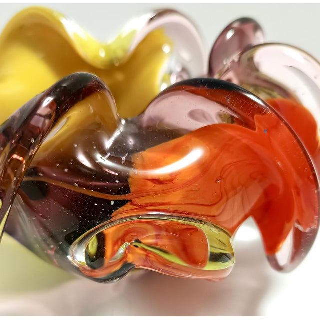 Large Polychrome Murano Glass Ashtray attributed to Toso, Italy, 1960s For Sale - Image 14 of 16