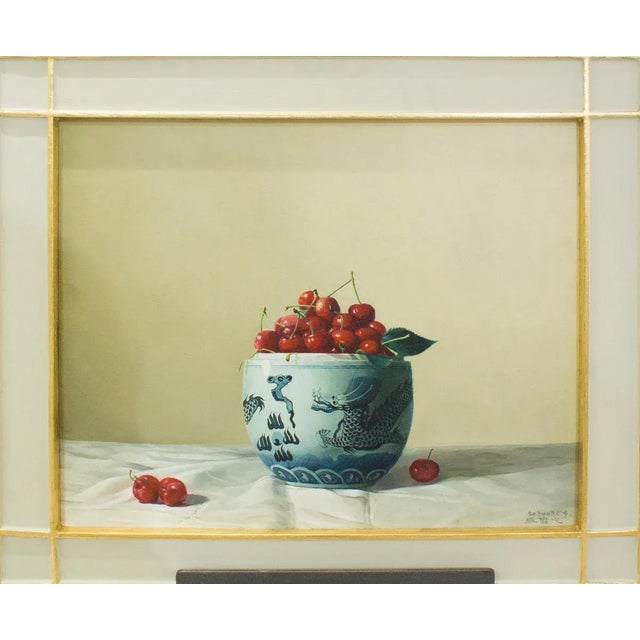 Cherries, Oil on canvas by Zhang Wei Guang - 2000s 2000s For Sale - Image 4 of 4