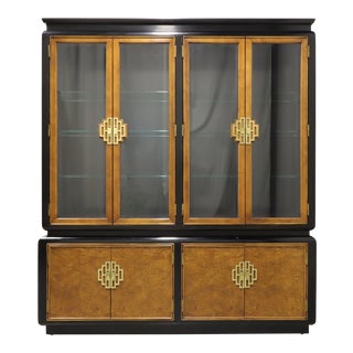 Century Chin Hua by Raymond Sobota Asian Chinoiserie Dual China Display Cabinet