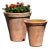 Usuki Planter Terra Cotta Planters, Set of 2 For Sale