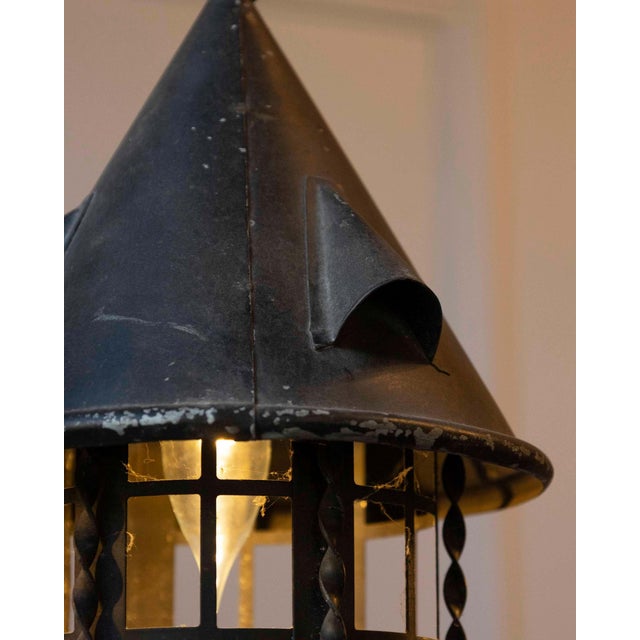 French Early 20th-Century French Iron Lanterns - Set of Four For Sale - Image 3 of 12