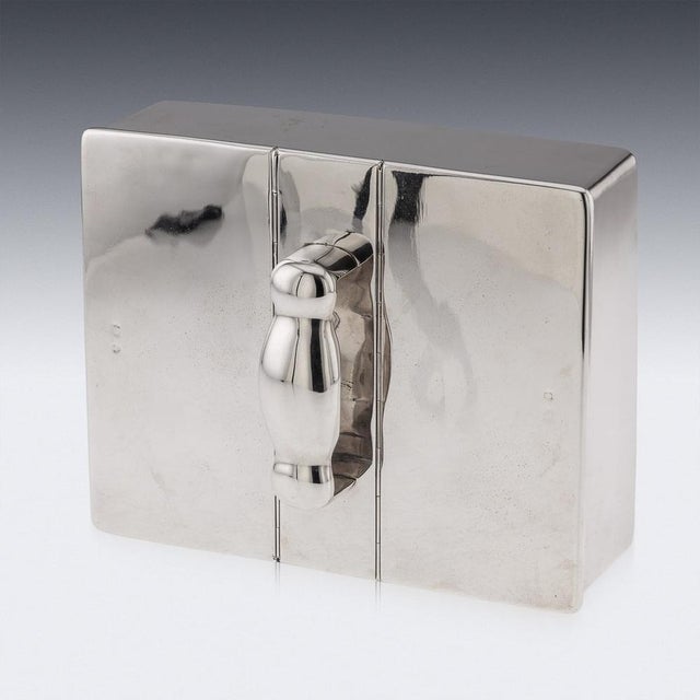 Antique Victorian Silver Cigar Box, 1898 For Sale - Image 12 of 18