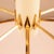Gold Mid-Century Modern Star-Shaped Chandelier with Brass Arms, 1960s For Sale - Image 8 of 12