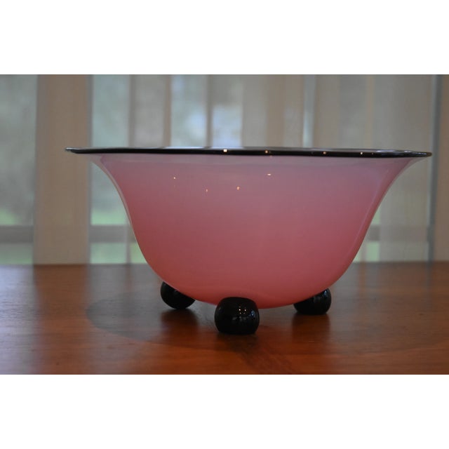 Pink Pink Loetz Art Deco Tango Glass Bowl For Sale - Image 8 of 11