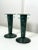 Two concentric lucite circles adorning the top and steam line polished green marble column and rounded base make nod to...