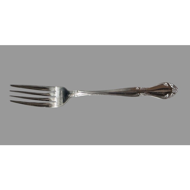 Vintage Ranmaru Stainless Floral & Scroll Decorated Flatware Silverware Set 12 Plus For Sale - Image 6 of 7