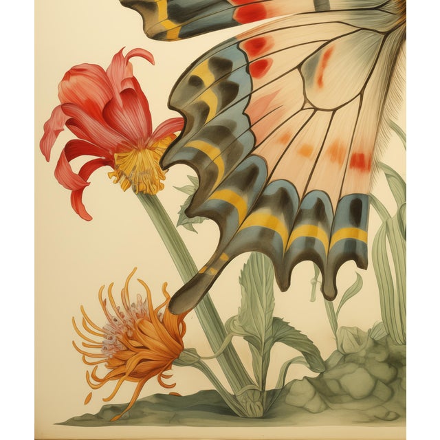 Butterfly and Flowers No. 20 – Natural History Fine Art Print For Sale - Image 4 of 5