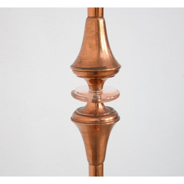 1940s Art Deco Copper Floor Lamp For Sale - Image 5 of 12