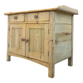 Antique Rustic Changing Table or Cabinet in Wood For Sale