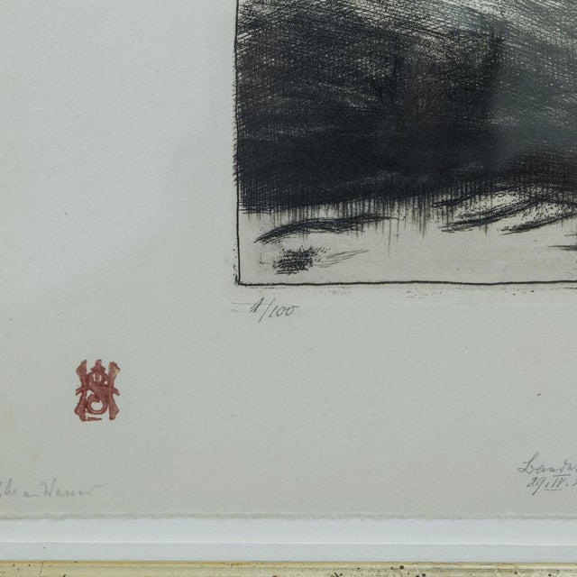 Bernhard Pankok, Cows by the Water, Etching For Sale - Image 4 of 7