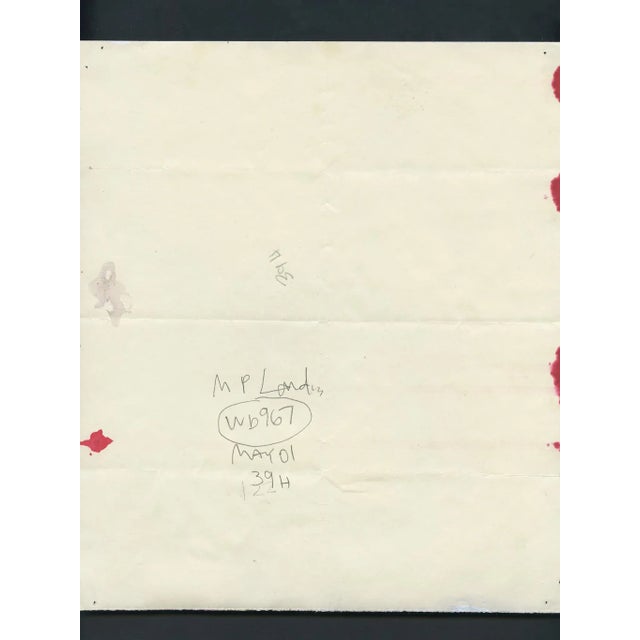 Black "Wd967" Abstract Work on Paper by M. P. Landis - Warehouse Drawing Series For Sale - Image 8 of 9