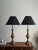 Vintage Stiffel Brass Neoclassical Baluster Table Lamps With Black Empire Shades - a Pair For Sale - Image 12 of 12