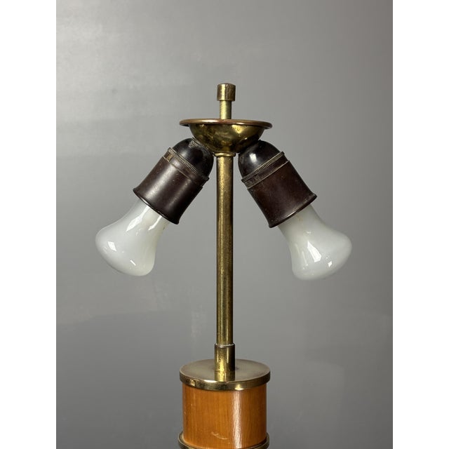 Mid-Century Italian Pencil Reed Rattan Bamboo and Brass Table Lamp, 1960s For Sale - Image 13 of 18