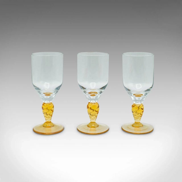 1950's Set of 10 Vintage Stem Glasses For Sale - Image 4 of 9