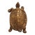 Hollywood Regency Solid Brass Turtle Trinket Box For Sale