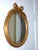 Italian Vintage Italian Florentine Gilded Oval Mirror Ribbon Bow Accent Italy For Sale - Image 3 of 13
