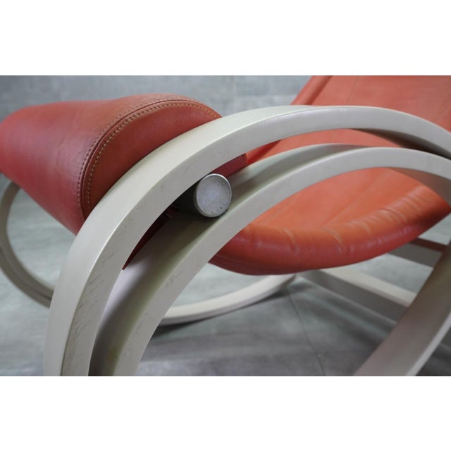 Leathered Sgarsul Rocking Chair by Gae Aulenti for Poltronova, 1962 For Sale - Image 10 of 15
