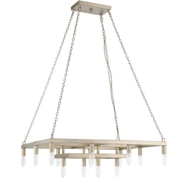 Cora 14-Light Modern Linear Chandelier For Sale