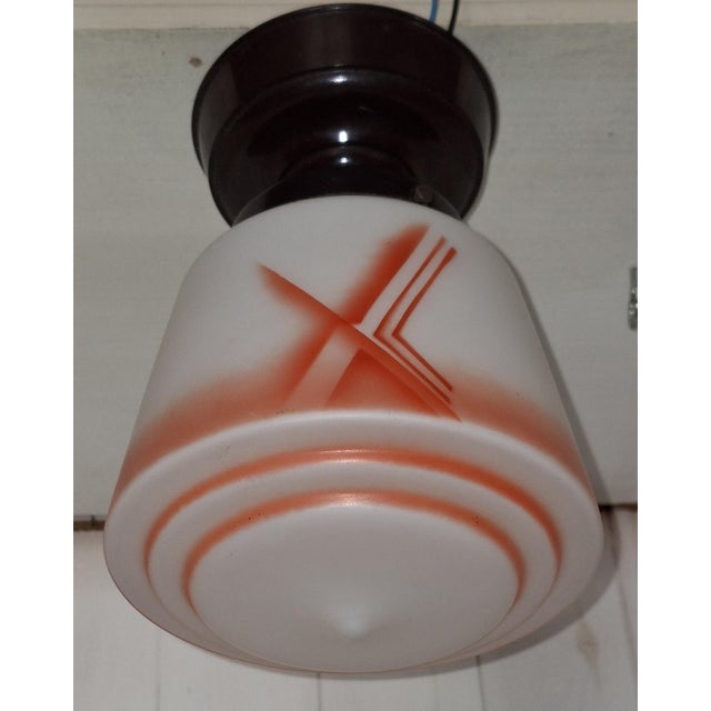 Vintage German Art Deco Ceiling Lamp, 1920s For Sale - Image 6 of 7