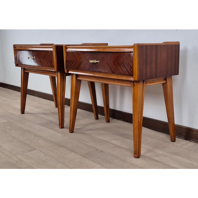 Vintage Art Deco Nightstands, 1940, Set of 2 For Sale - Image 3 of 18