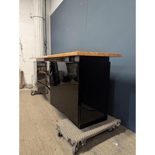 Black Lacquered Sideboard by Jean Clause Mahey For Sale - Image 3 of 10