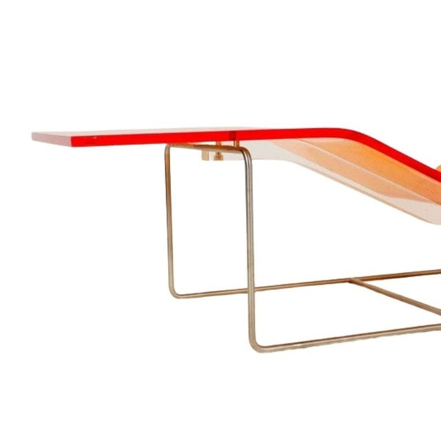 Red Postmodern Futurism Out/In Chaise Longue in Amber Acrylic by Jean-Marie Massaud for Driade, 2001 For Sale - Image 8 of 12