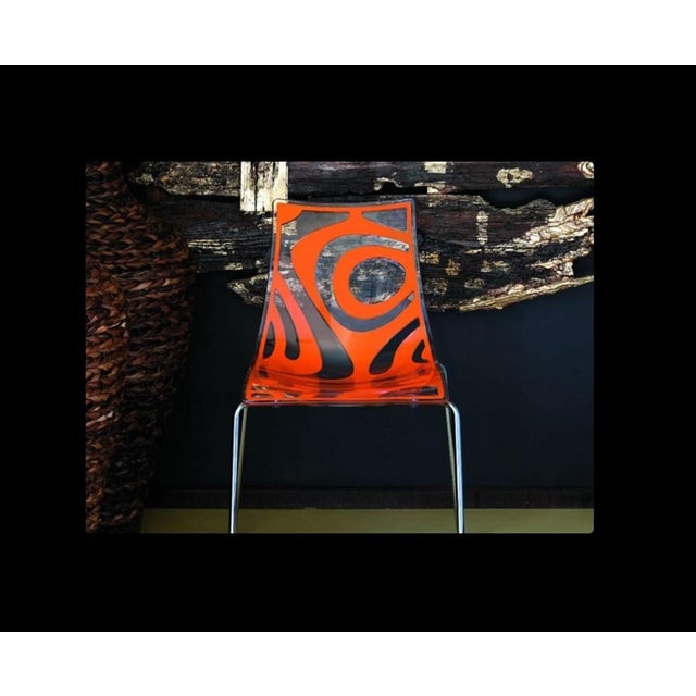 Technopolymer Chairs with Chrome Steel Frames by Luisa Battaglia for Scab Design, Italy, 1900s, Set of 6 For Sale - Image 17 of 18