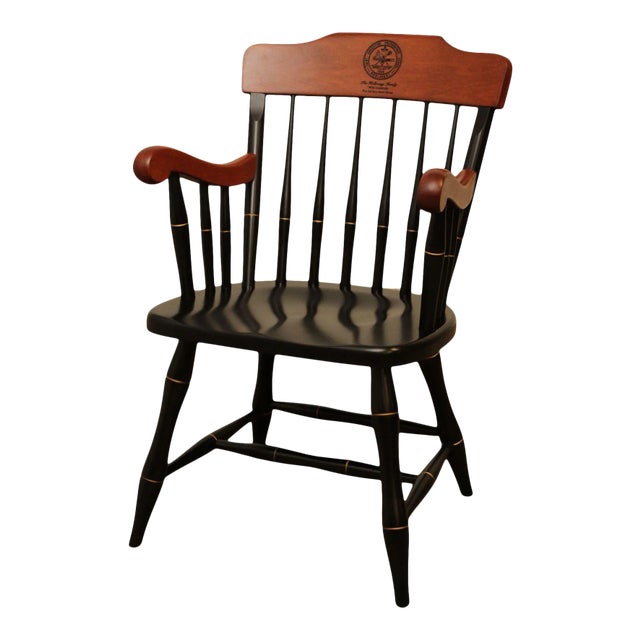 Saint Augustine Preparatory School Black with Cherry University Armchair For Sale