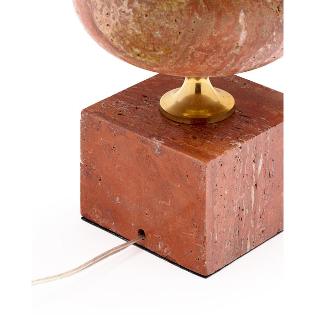 Vintage French Marble Table Lamp by Philippe Barbier For Sale - Image 9 of 9