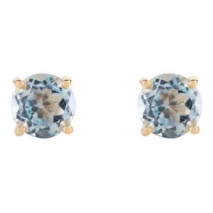 Round Cut Stud Earrings - 2 Pieces