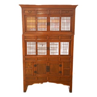 Late 19th Century Tall Korean Kitchen Cabinet For Sale