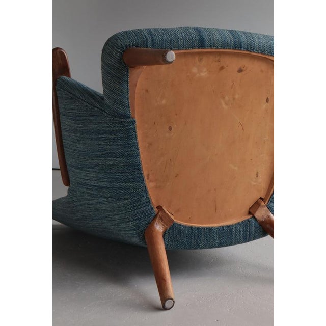 Set of Vintage Mama Bear Lounge Chair and Ottoman in Oak and Teak by Hans J. Wegner for A.P. Stolen, 1950s For Sale - Image 15 of 18