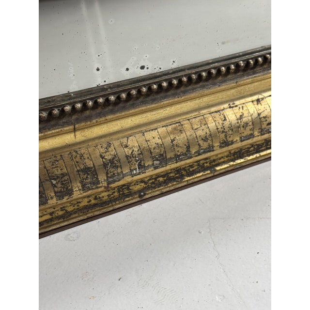 Black Louis Philippe Gilded Mirror, 19th Century For Sale - Image 8 of 16