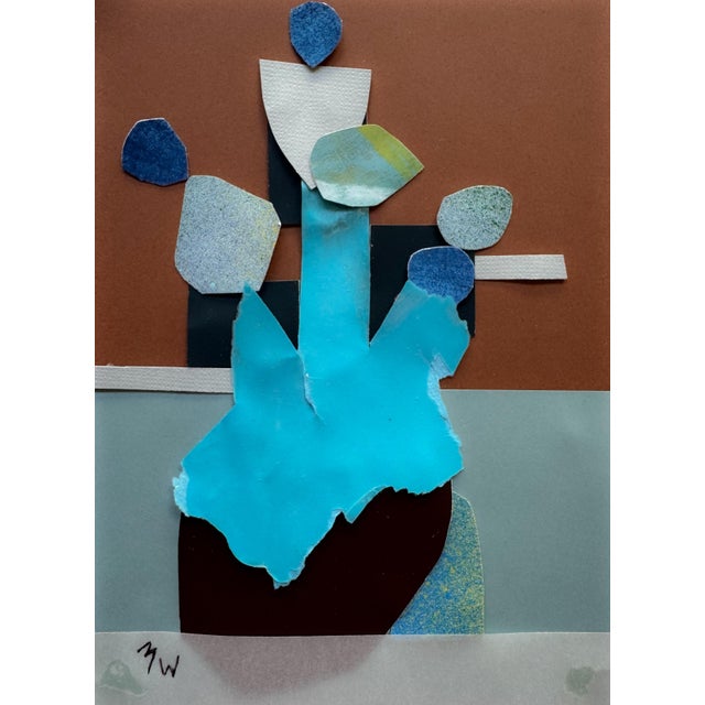 Abstract "Pop Music 15" Original Mixed-Media Collage on Paper by Zac Woodiel For Sale - Image 3 of 9