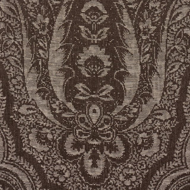 Traditional Sample - Schumacher Amara Paisley Fabric In Mocha For Sale - Image 3 of 6