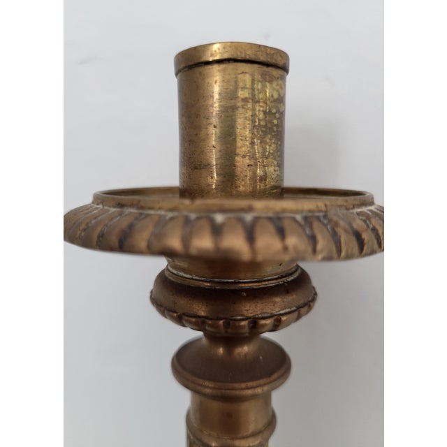 Antique French Altar Candlesticks, 1800s, Set of 2 For Sale - Image 4 of 6