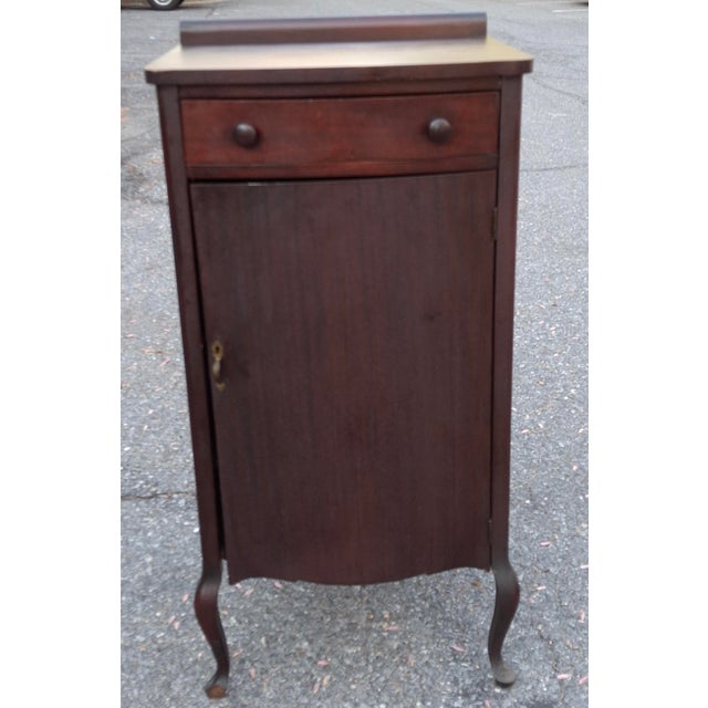 Late 20th Century Victorian Solid Mahogany Sheet Music Cabinet, Circa 1880s For Sale - Image 5 of 12