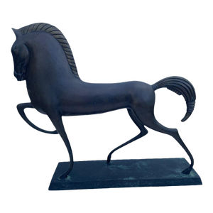 Etruscan-Style Bronze Equestrian Sculpture, in the Manner of Boris Lovet-Lorski