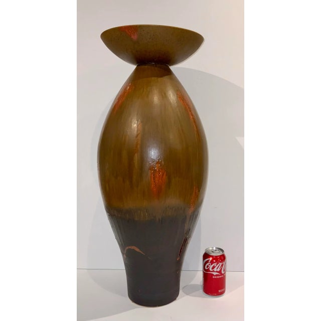 2020s Global Views Organic Modern Large Flare Top Melon Vase For Sale - Image 5 of 6