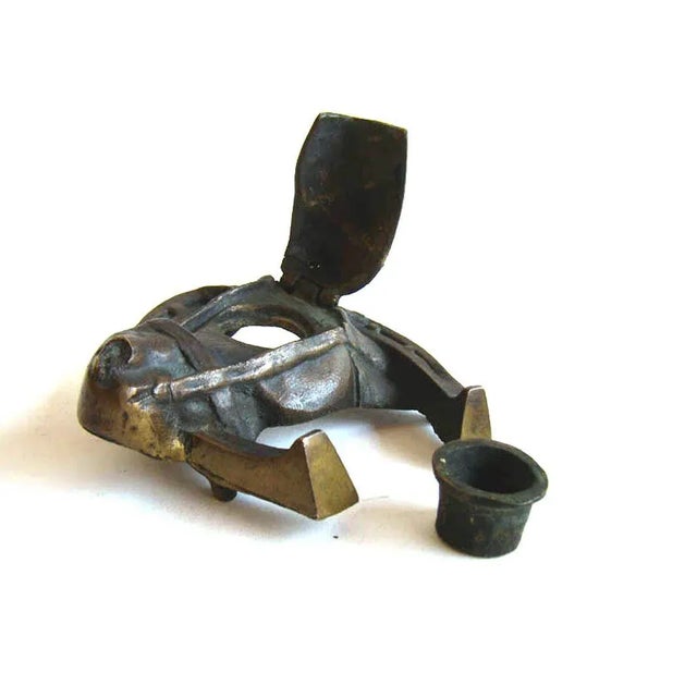 Antique Inkwell Horse Bronze Sculpture, Early 1900s, in Flawless conditions. Designed 1890 to 1919