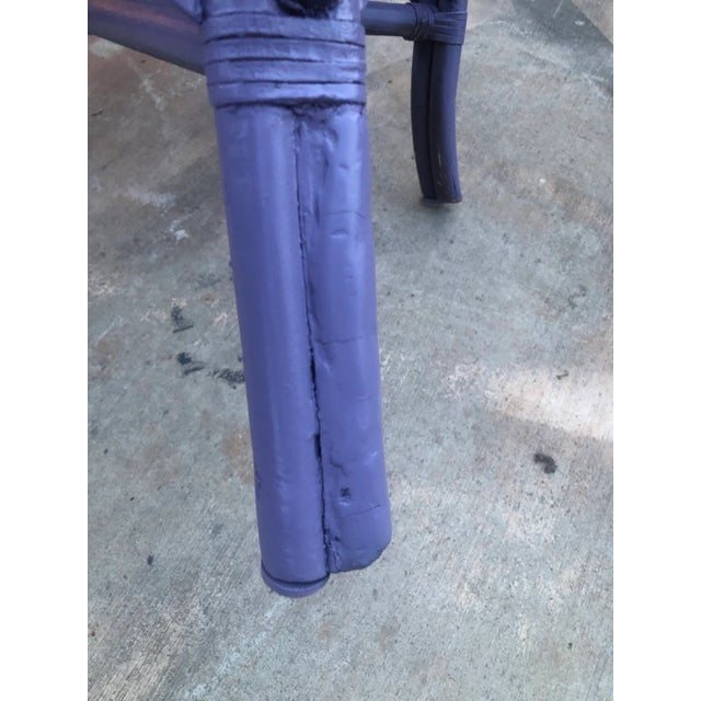 1980s Rattan and Pencil Reed Palm Dining Chairs After Gabriella Crespi - Set of 4 For Sale - Image 4 of 6