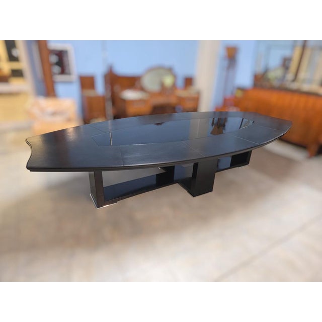 Italian Modern Executive Table in Black Finish by Tecno, 1994 For Sale - Image 14 of 18