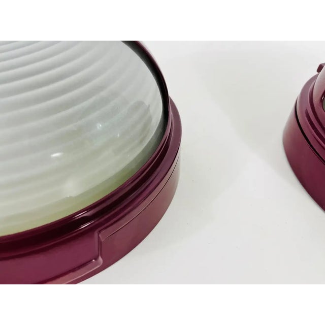 Midcentury Metal and Glass Wall Lamps, Italy, 1960s - A Pair For Sale - Image 11 of 12