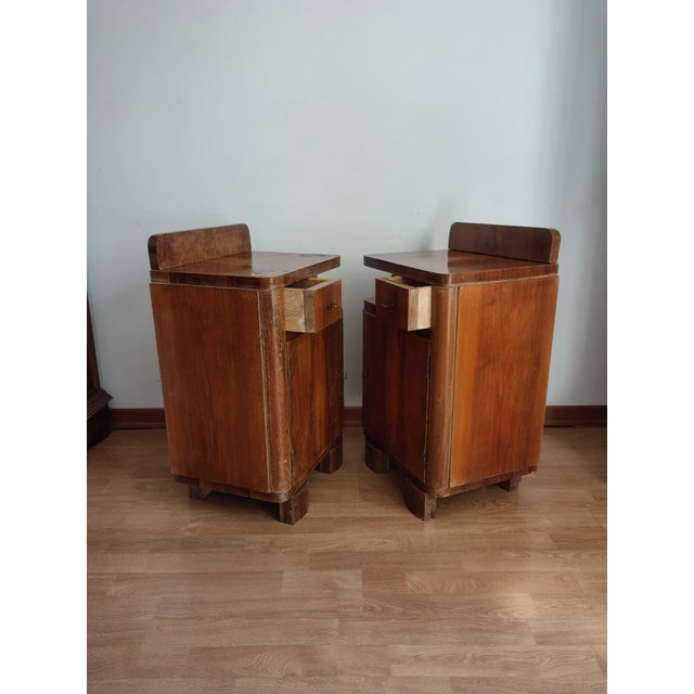 Art Deco Burl Bedside Tables, 1930, Set of 2 For Sale - Image 10 of 15
