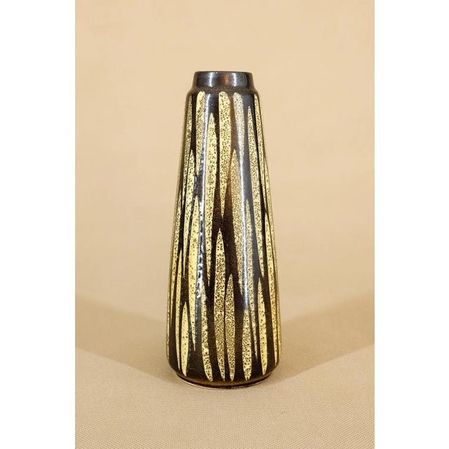 Brown Sgraffito Ceramic Vase from Piesche & Reif, 1960s For Sale - Image 8 of 8